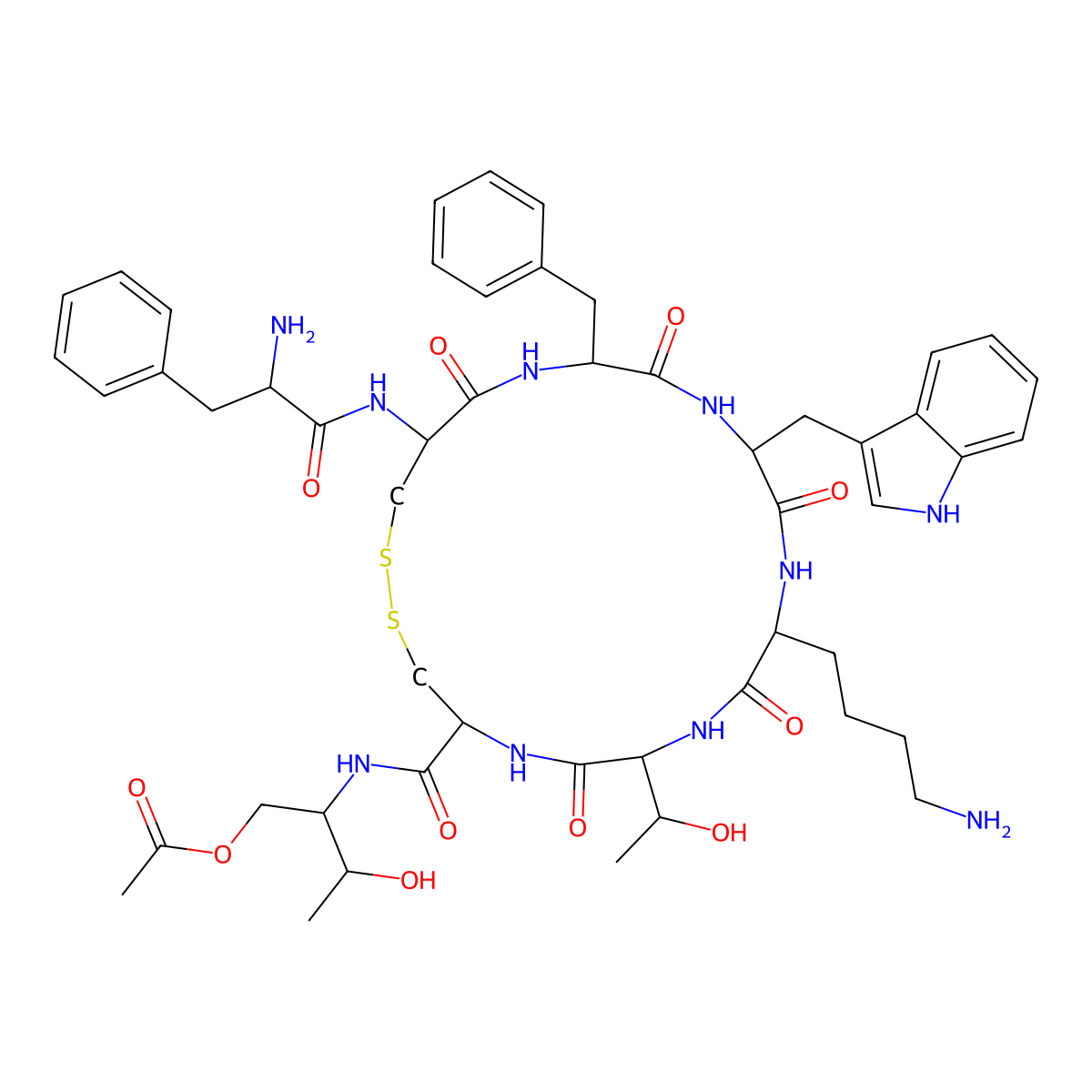 O-Acetyl Octreotide molecular structure, CAS 133304-81-1