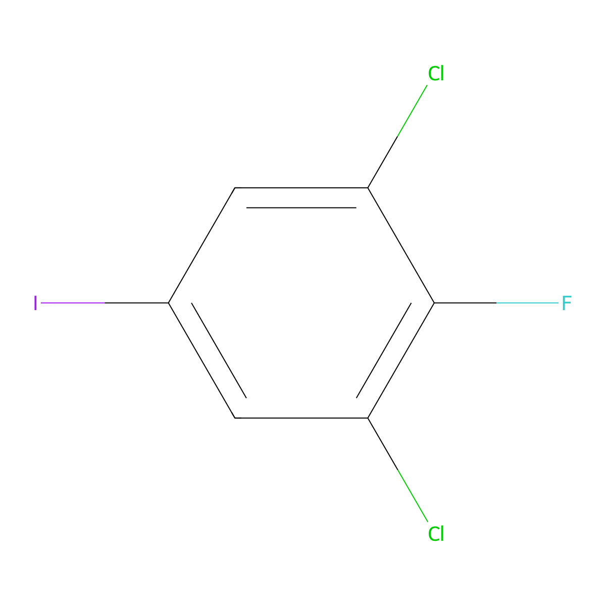 1,3-Dichloro-2-fluoro-5-iodobenzene molecular structure, CAS 133307-08-1