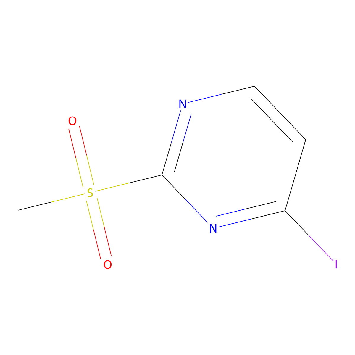 4-Iodo-2-methanesulfonylpyrimidine molecular structure, CAS 1333077-61-4