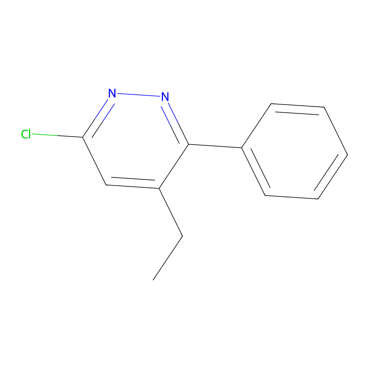 6-Chloro-4-ethyl-3-phenylpyridazine molecular structure, CAS 133308-81-3