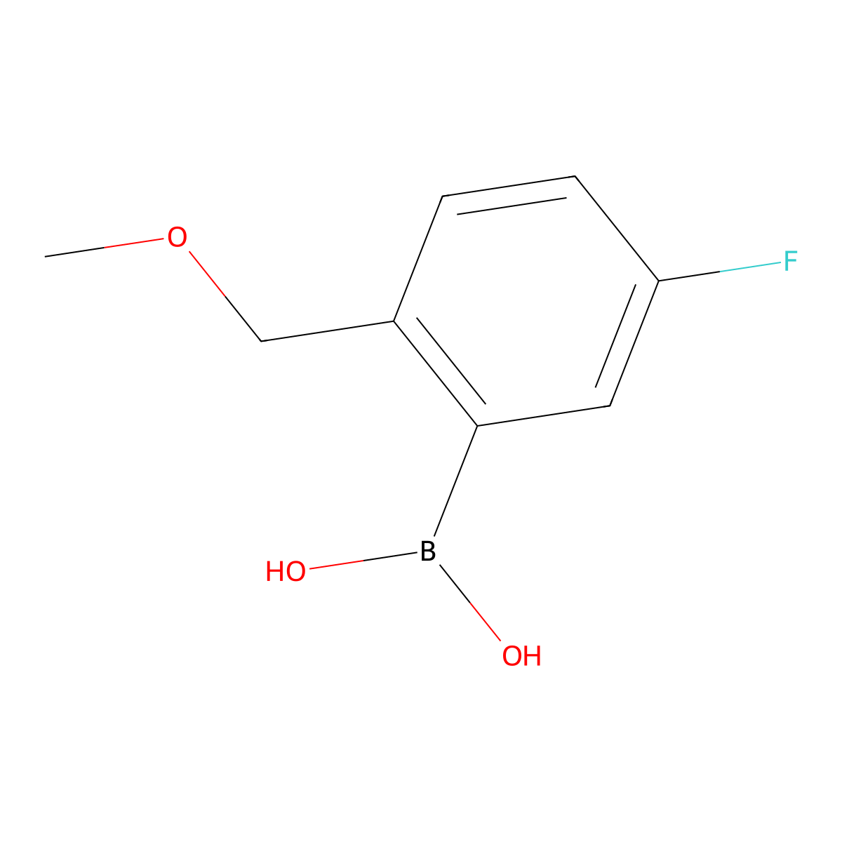 5-Fluoro-2-(methoxymethyl)phenylboronic acid molecular structure, CAS 1333083-66-1