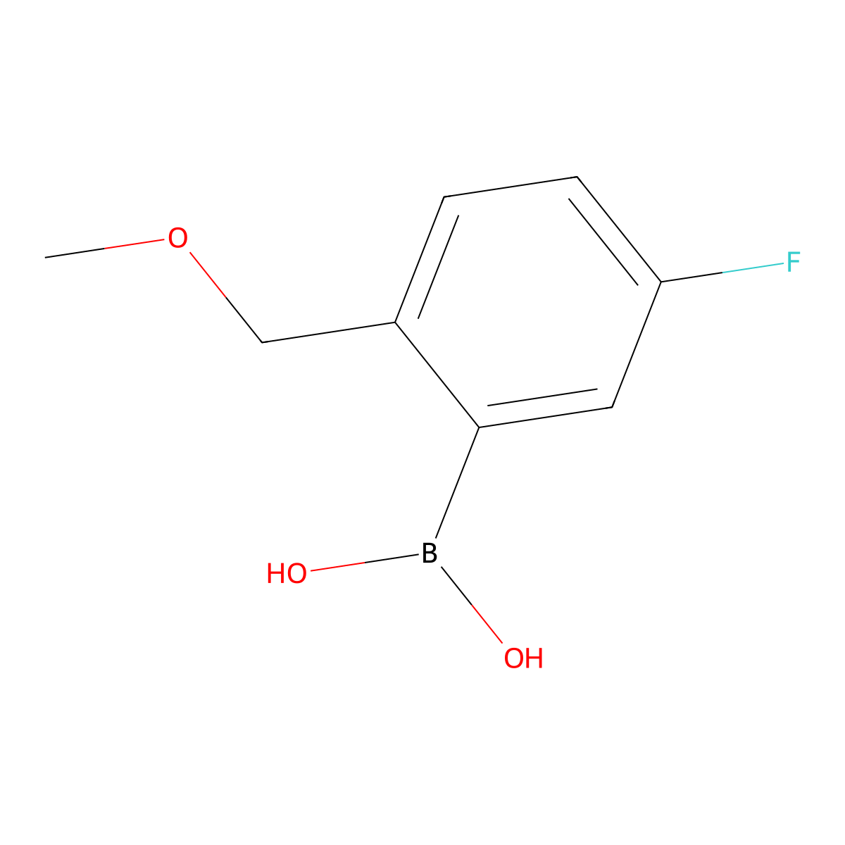 5-Fluoro-2-(methoxymethyl)phenylboronic acid molecular structure, CAS 1333083-66-1