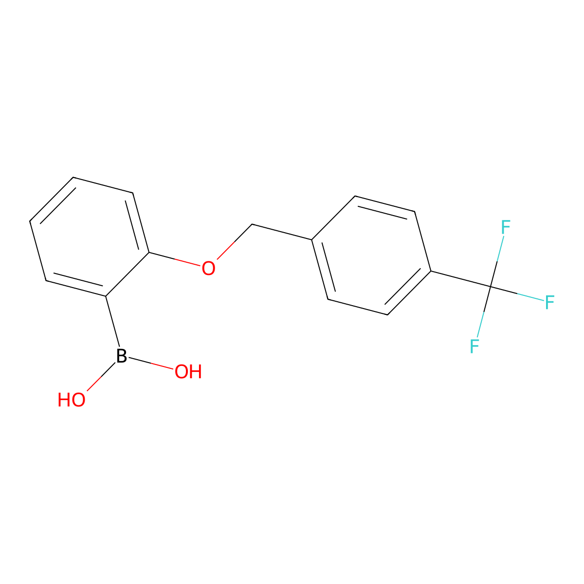 (2-((4-(Trifluoromethyl)benzyl)oxy)phenyl)boronic acid molecular structure, CAS 1333084-03-9