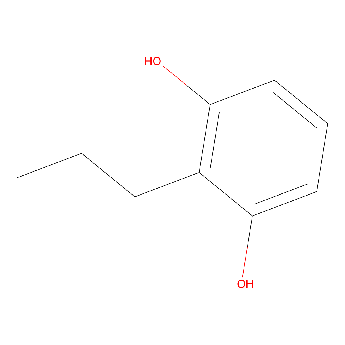 1,3-Benzenediol, propyl- molecular structure, CAS 13331-19-6