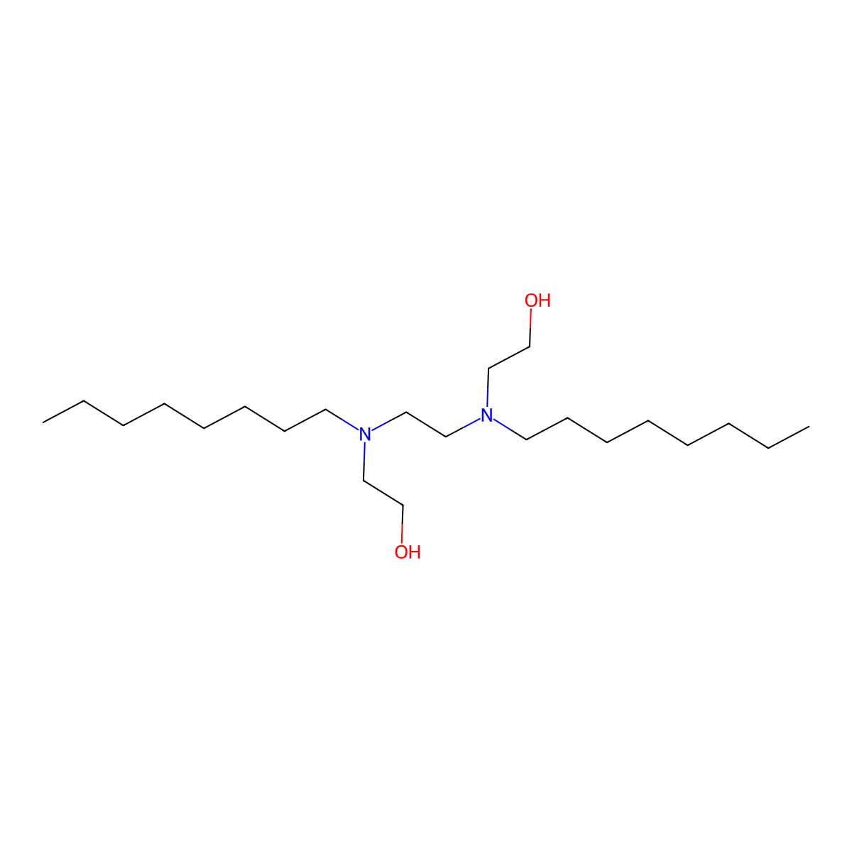 2-({2-[(2-Hydroxyethyl)octylamino]ethyl}octylamino)ethan-1-ol molecular structure, CAS 13331-28-7