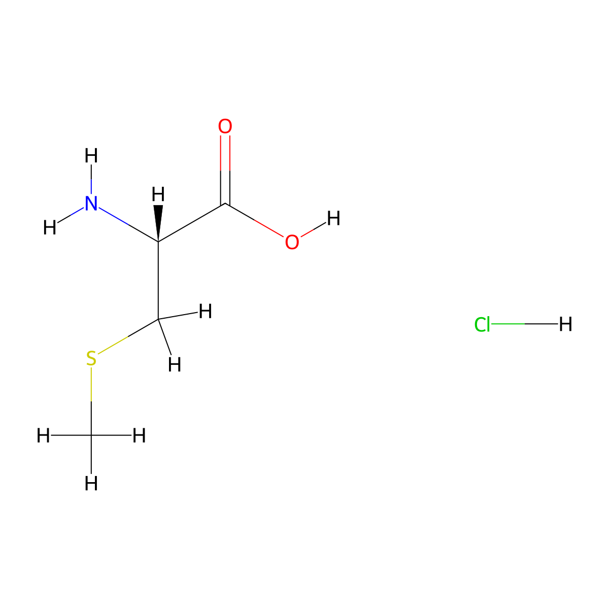 L-Cysteine, S-methyl-, hydrochloride molecular structure, CAS 13331-74-3