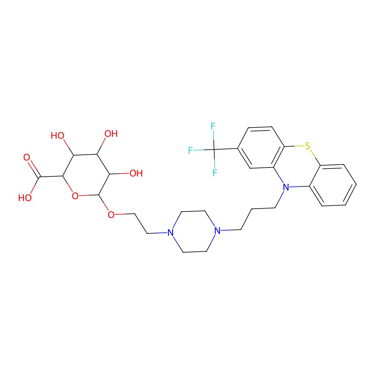 7-Hydroxyfluphenazine glucuronide molecular structure, CAS 133310-09-5