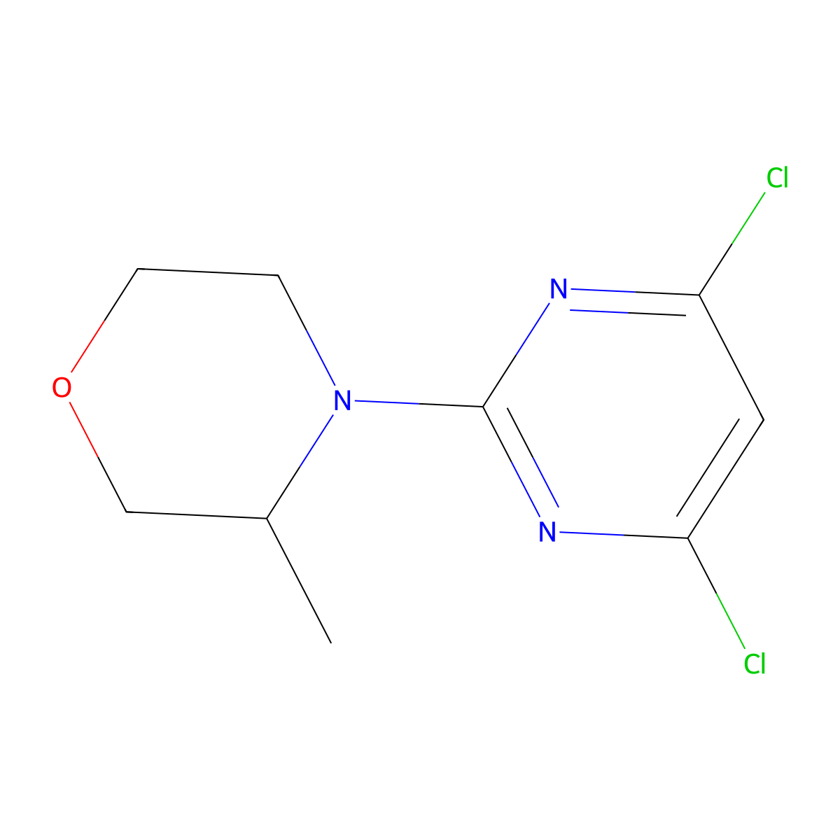 (S)-4-(4,6-Dichloropyrimidin-2-yl)-3-methylmorpholine molecular structure, CAS 1333108-98-7