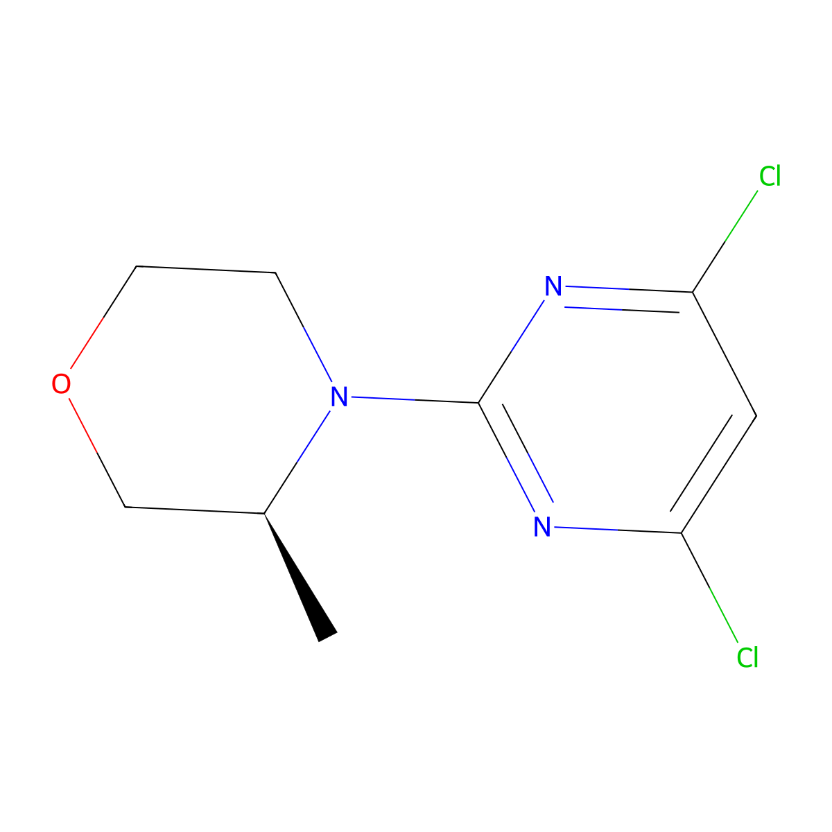 (S)-4-(4,6-Dichloropyrimidin-2-yl)-3-methylmorpholine molecular structure, CAS 1333108-98-7