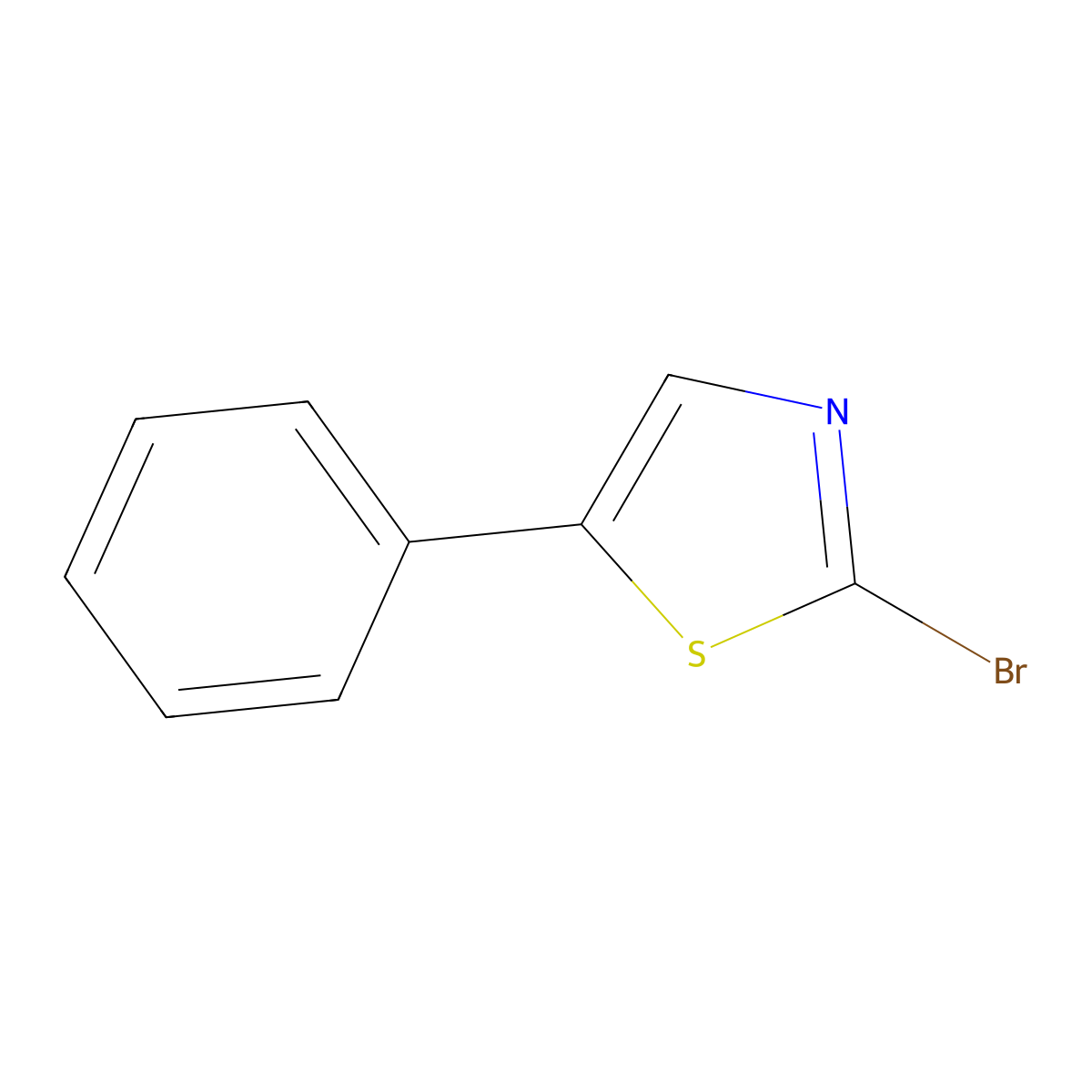 2-Bromo-5-phenyl-1,3-thiazole molecular structure, CAS 133311-51-0