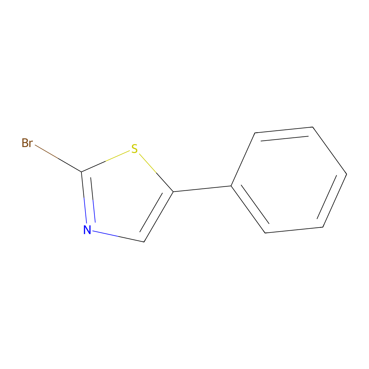 2-Bromo-5-phenyl-1,3-thiazole molecular structure, CAS 133311-51-0