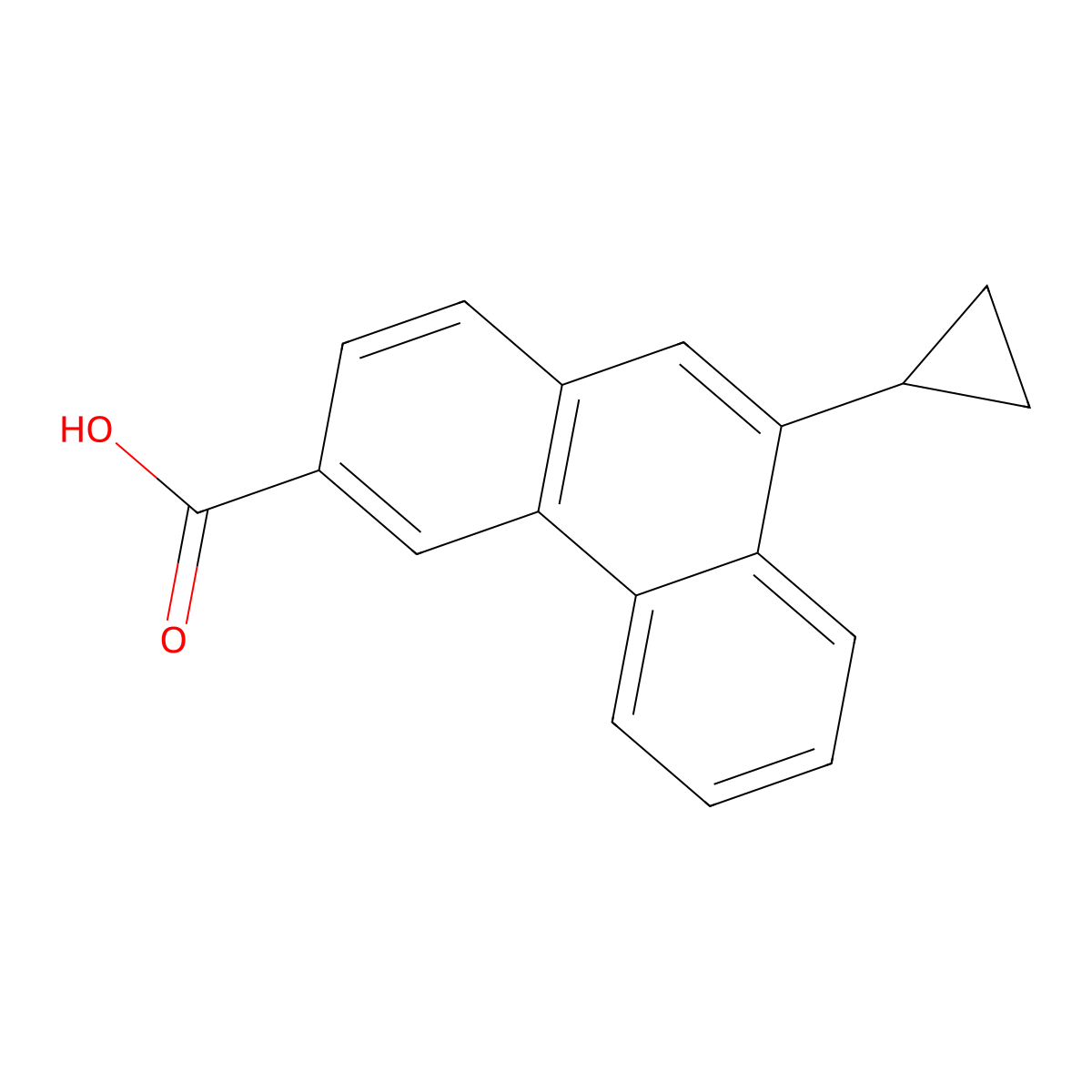 9-Cyclopropylphenanthrene-3-carboxylic acid molecular structure, CAS 1333111-40-2