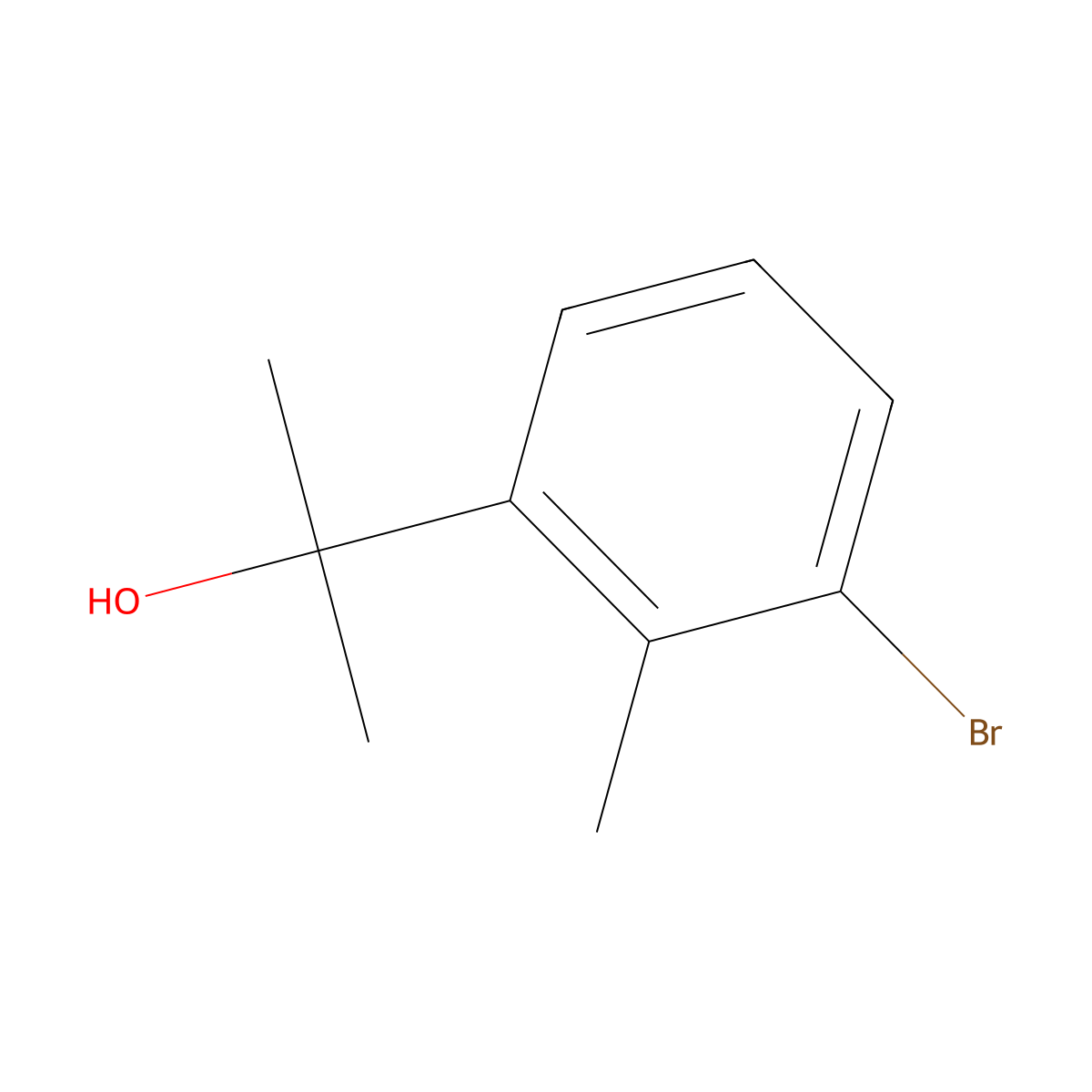 2-(3-Bromo-2-methylphenyl)propan-2-ol molecular structure, CAS 1333113-23-7