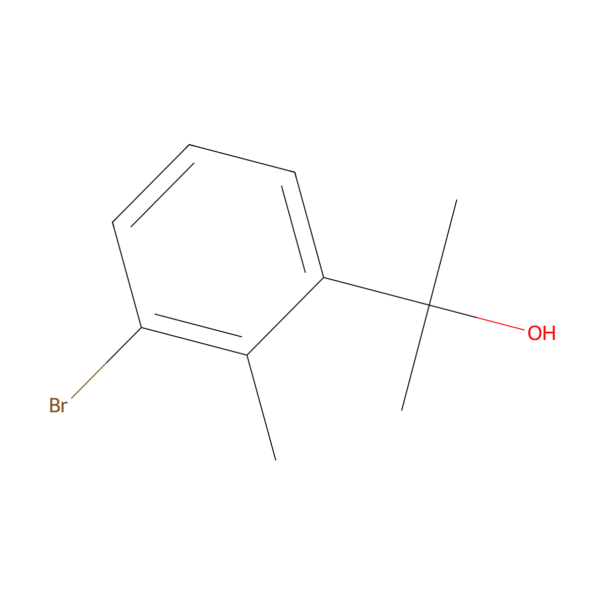 2-(3-Bromo-2-methylphenyl)propan-2-ol molecular structure, CAS 1333113-23-7