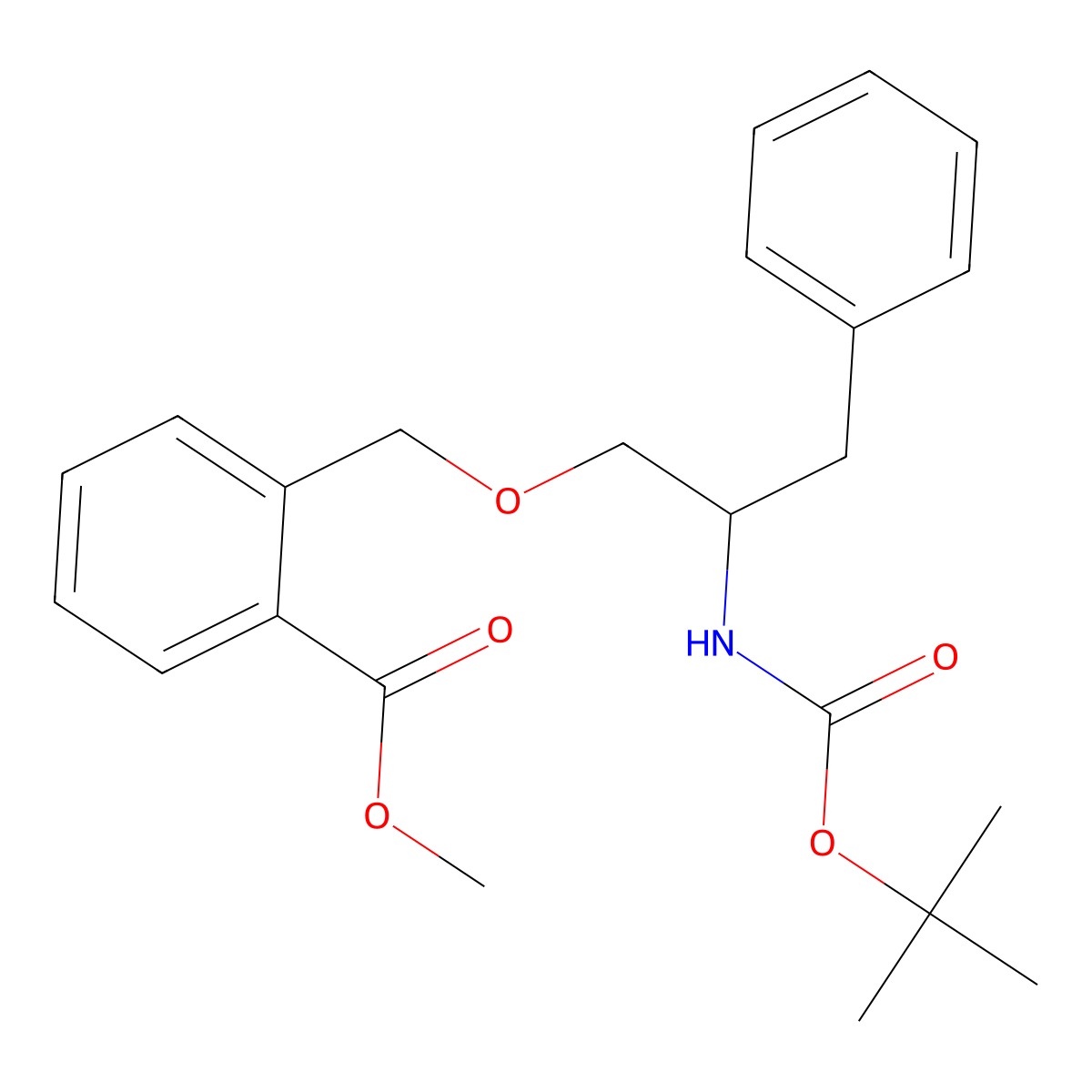Methyl 2-((2-((tert-butoxycarbonyl)amino)-3-phenylpropoxy)methyl)benzoate molecular structure, CAS 1333113-94-2