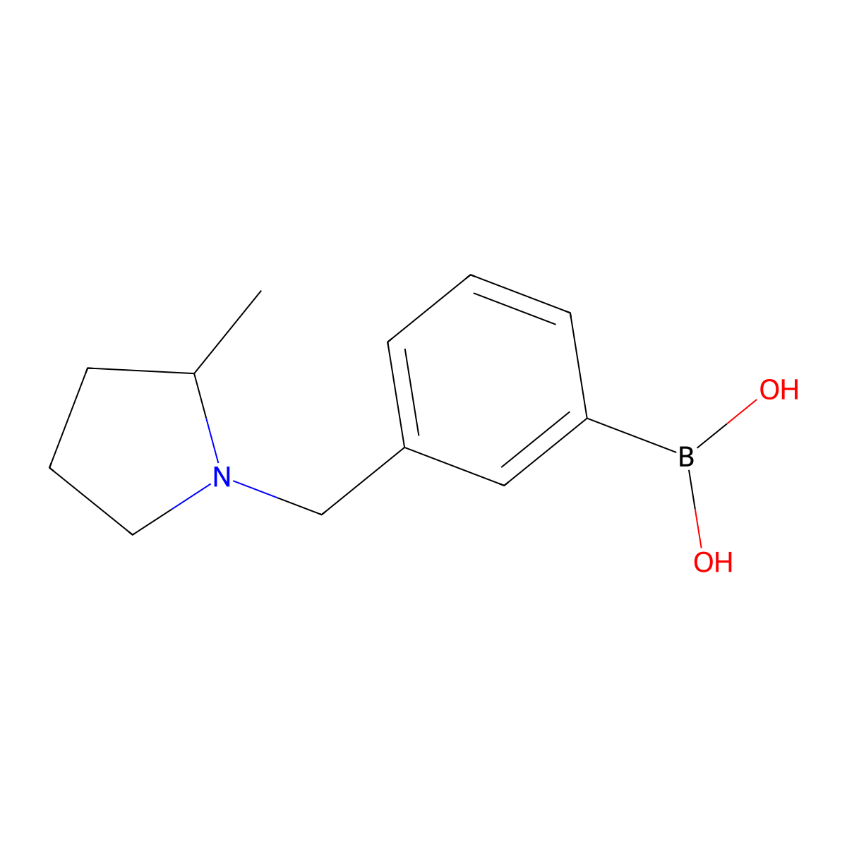 {3-[(2-Methylpyrrolidin-1-yl)methyl]phenyl}boronic acid molecular structure, CAS 1333121-76-8