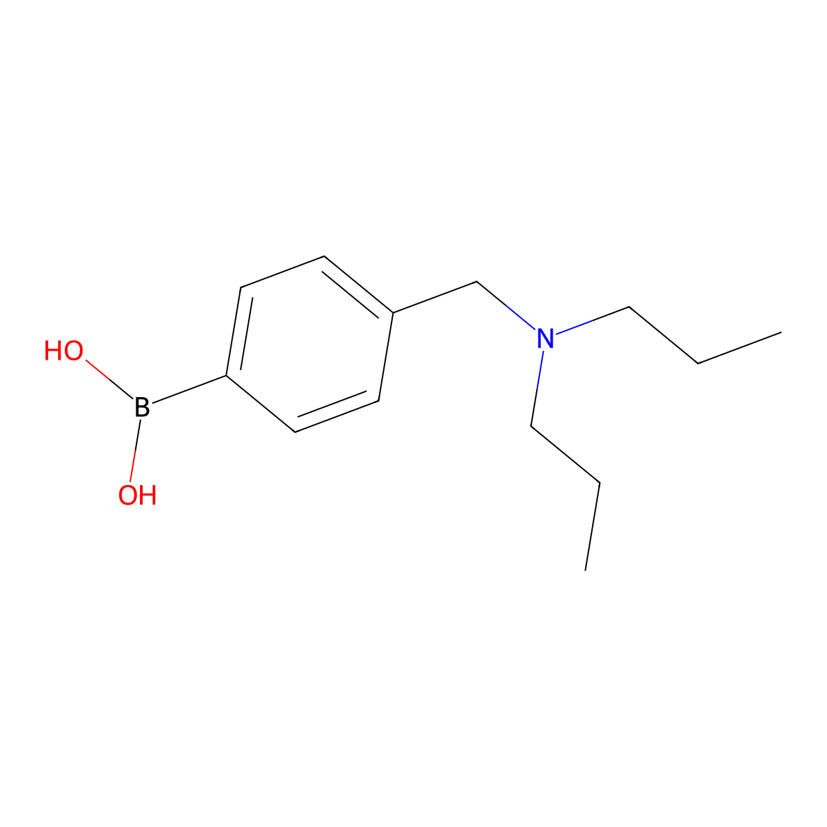 (4-((Dipropylamino)methyl)phenyl)boronic acid molecular structure, CAS 1333121-80-4