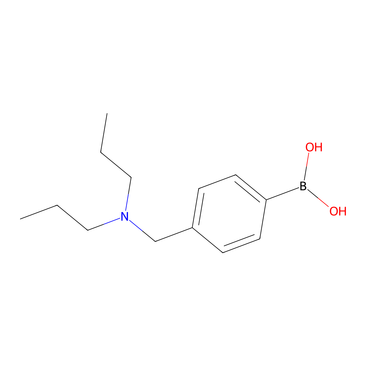 (4-((Dipropylamino)methyl)phenyl)boronic acid molecular structure, CAS 1333121-80-4