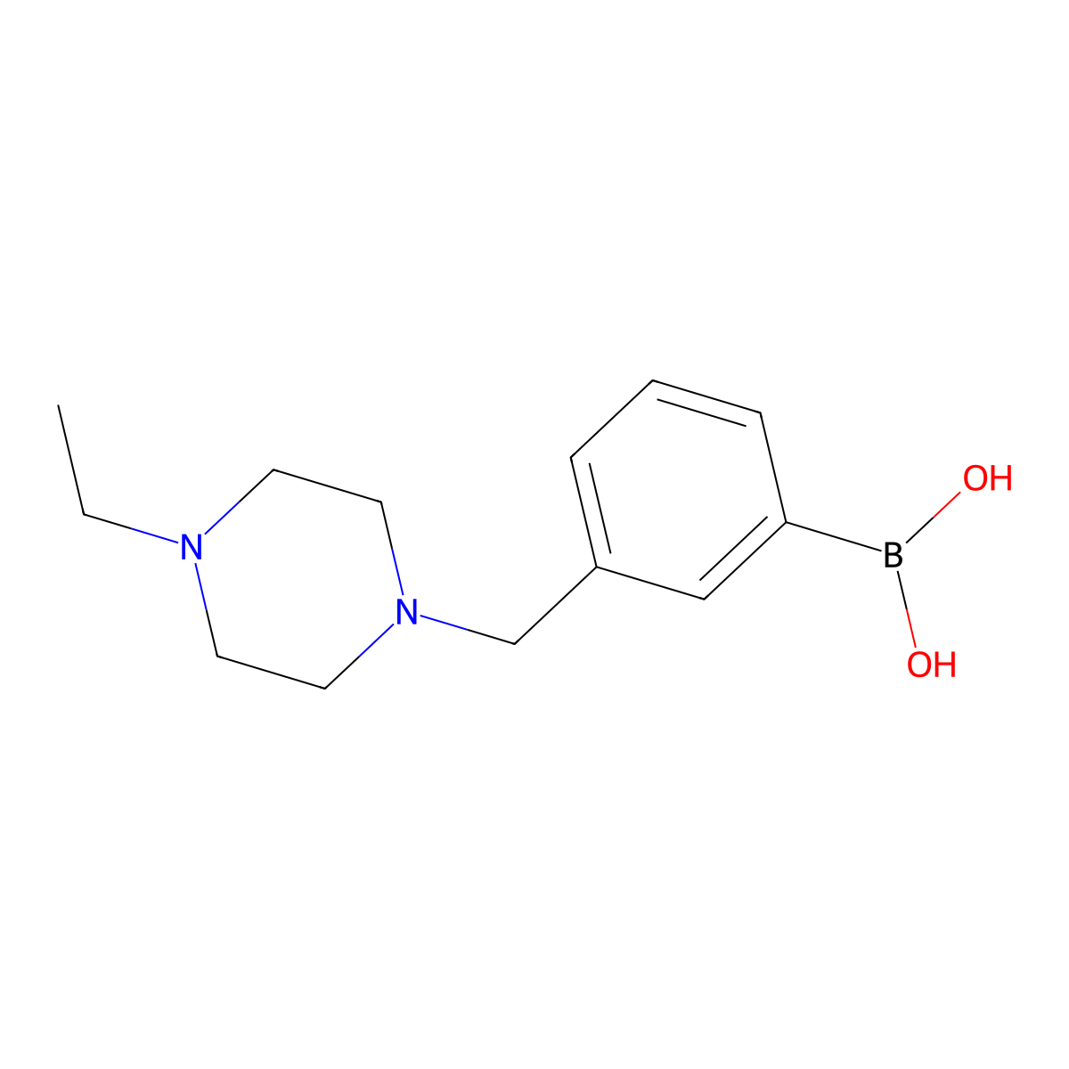 (3-((4-Ethylpiperazin-1-yl)methyl)phenyl)boronic acid molecular structure, CAS 1333121-83-7