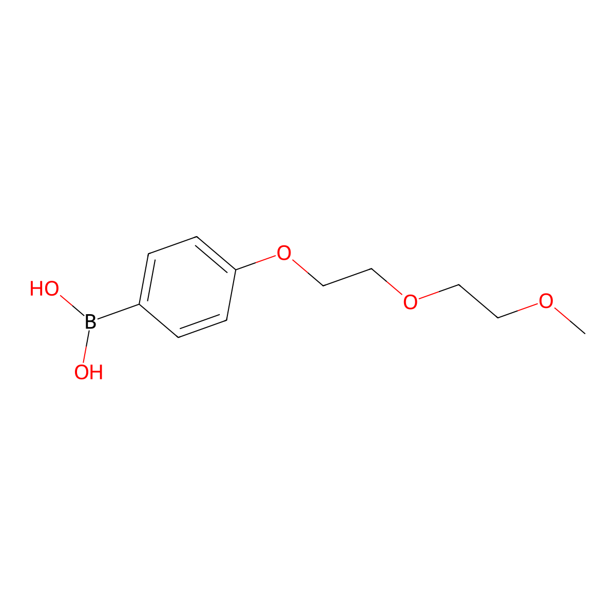 (4-(2-(2-Methoxyethoxy)ethoxy)phenyl)boronic acid molecular structure, CAS 1333122-38-5