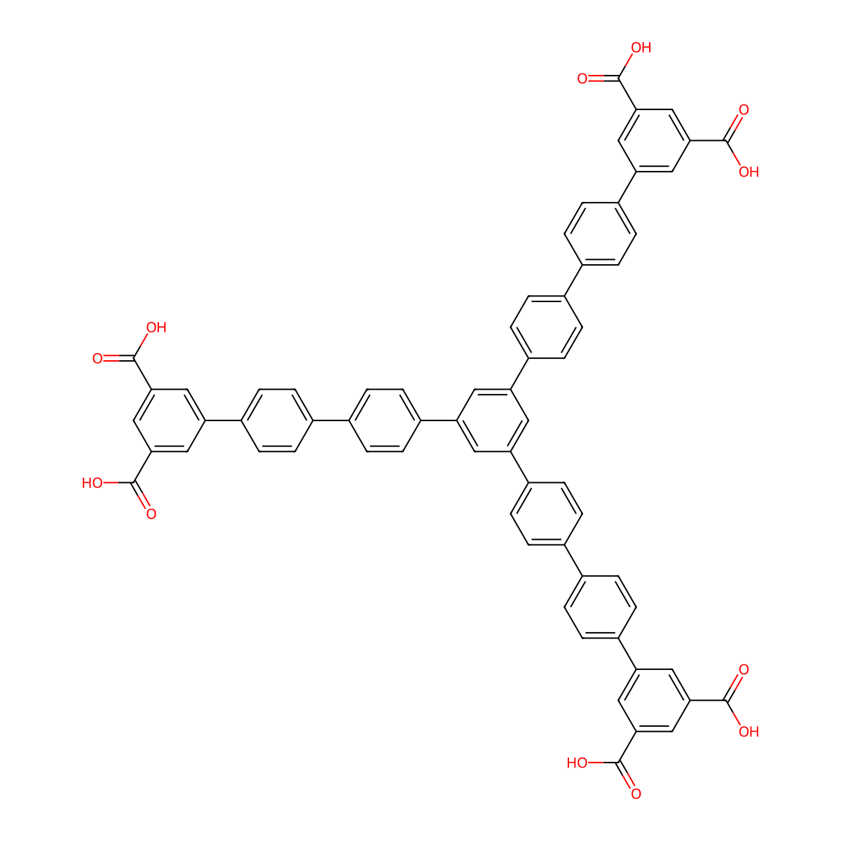 5'''-(3'',5''-Dicarboxy[1,1':4',1''-terphenyl]-4-YL)[1,1':4',1'':4'',1''':3''',1'''':4'''',1''''':4''''',1''''''-septiphenyl]-3,3'''''',5,5''''''-tetracarboxylic acid molecular structure, CAS 1333127-74-4