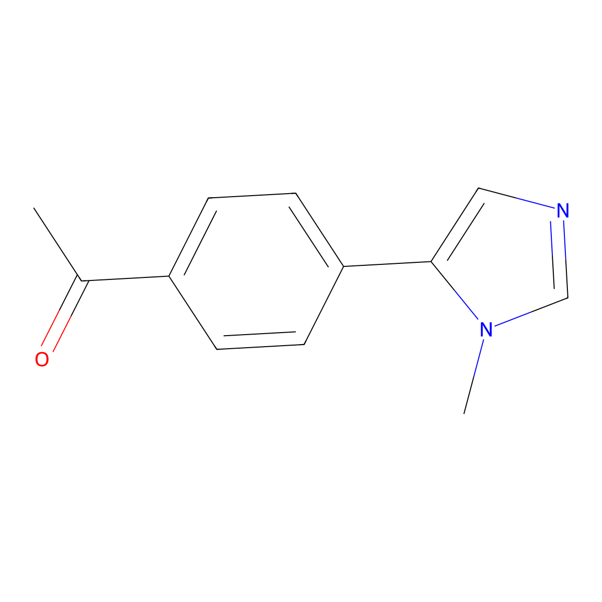 1-[4-(1-Methyl-1H-imidazol-5-yl)phenyl]ethan-1-one molecular structure, CAS 1333127-93-7