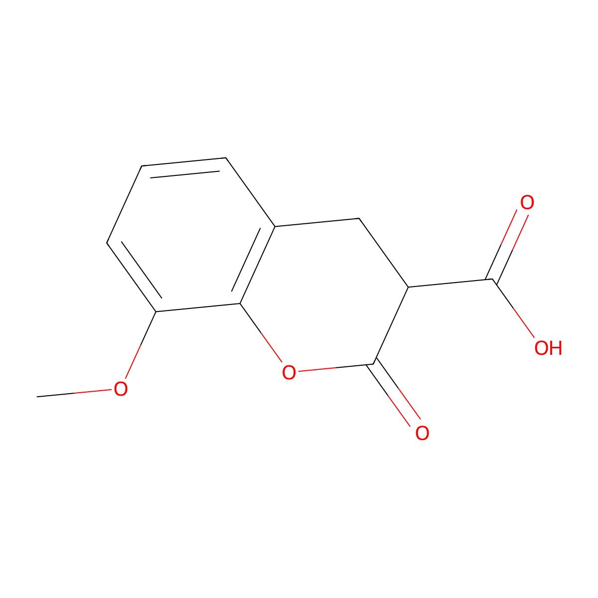 8-Methoxy-2-oxochroman-3-carboxylic acid molecular structure, CAS 1333150-90-5