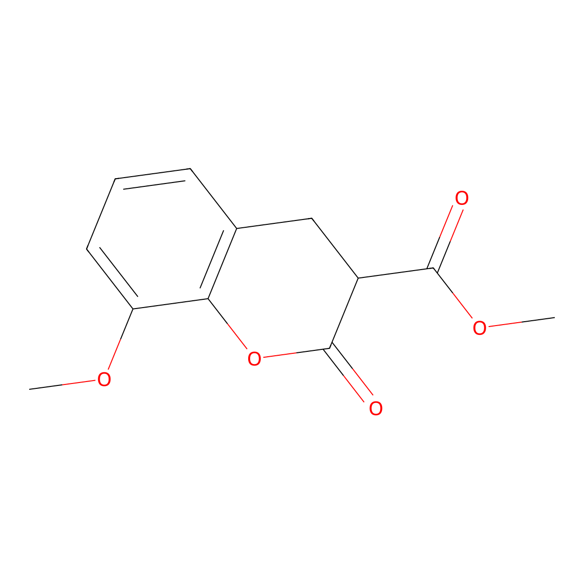 Methyl 3,4-dihydro-8-methoxy-2-oxo-2H-chromene-3-carboxylate molecular structure, CAS 1333150-97-2