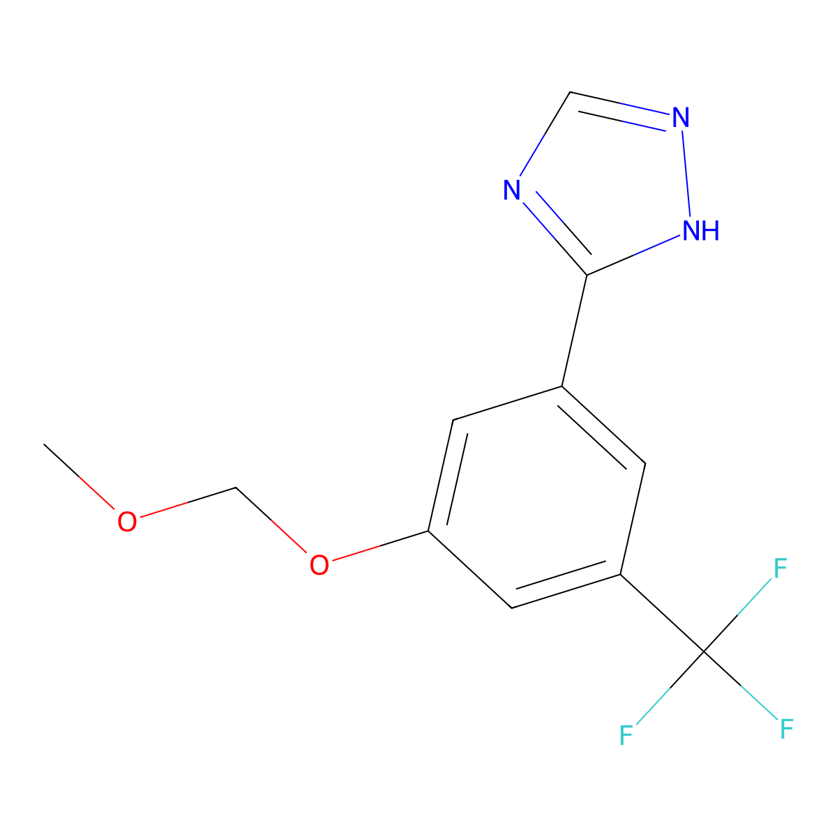 3-[3-(methoxymethoxy)-5-(trifluoromethyl)phenyl]-1H-1,2,4-triazole molecular structure, CAS 1333153-84-6