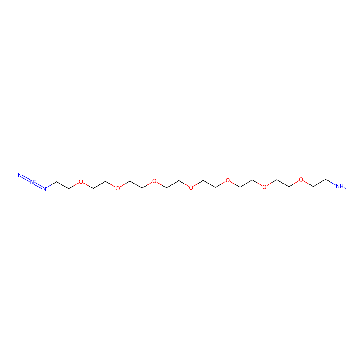 Azido-PEG7-amine molecular structure, CAS 1333154-77-0