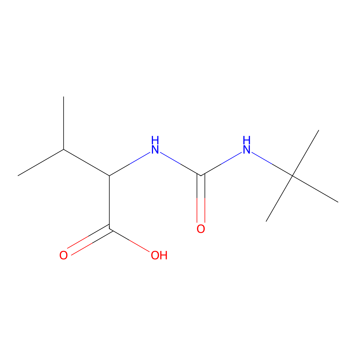 (R)-2-[3-(tert-Butyl)ureido]-3-methylbutanoic Acid molecular structure, CAS 133319-77-4