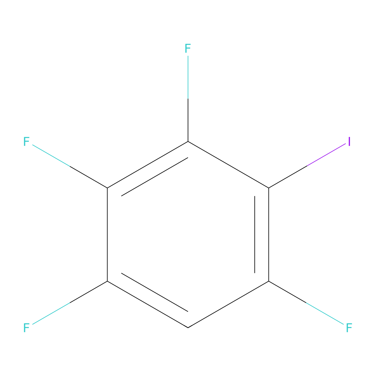 1,2,3,5-Tetrafluoro-4-iodobenzene molecular structure, CAS 13332-15-5