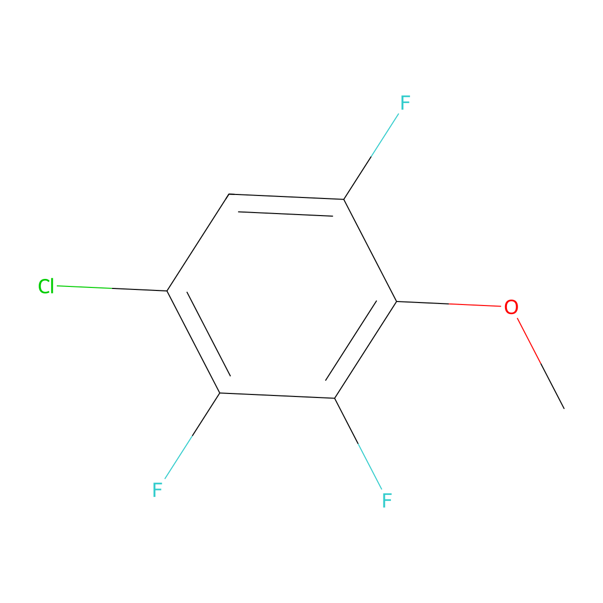 1-Chloro-2,3,5-trifluoro-4-methoxybenzene molecular structure, CAS 13332-23-5
