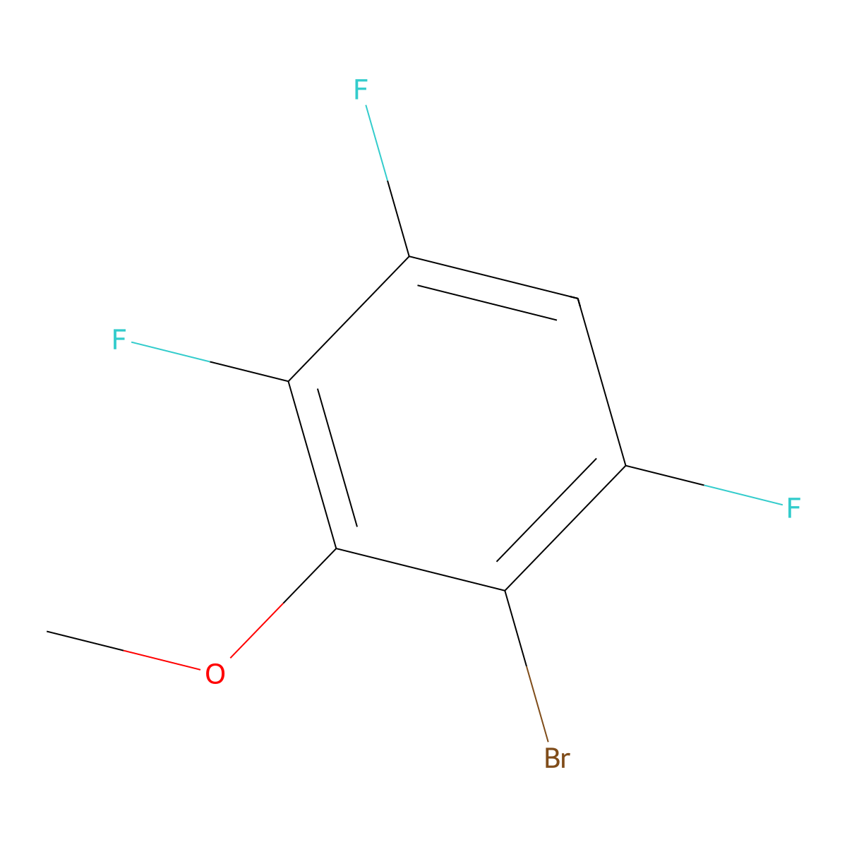 2-Bromo-1,4,5-trifluoro-3-methoxybenzene molecular structure, CAS 13332-26-8