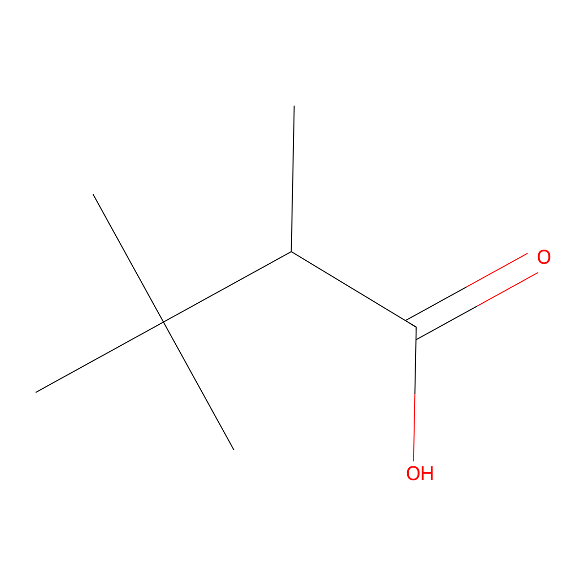 (2S)-2,3,3-trimethylbutanoic acid molecular structure, CAS 13332-31-5
