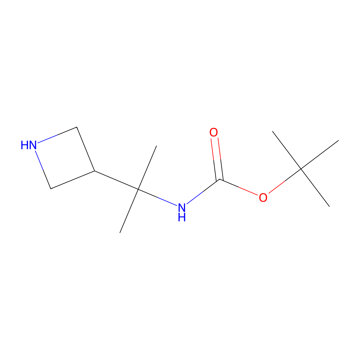 tert-Butyl n-[2-(azetidin-3-yl)propan-2-yl]carbamate molecular structure, CAS 1333210-41-5
