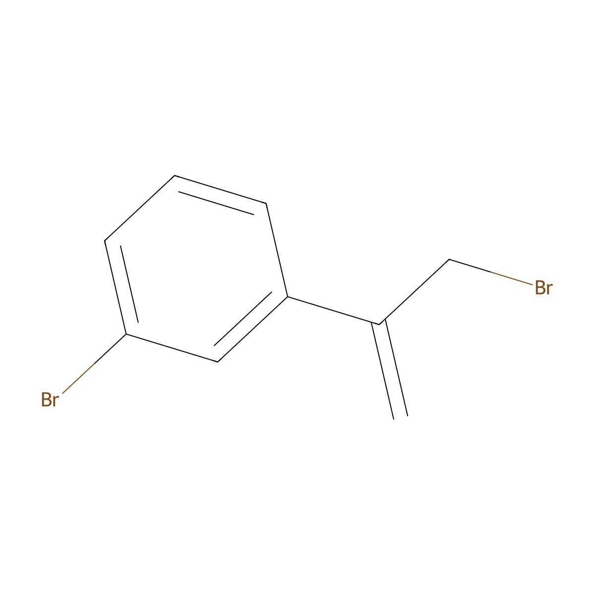 1-Bromo-3-(3-bromoprop-1-en-2-yl)benzene molecular structure, CAS 1333215-90-9