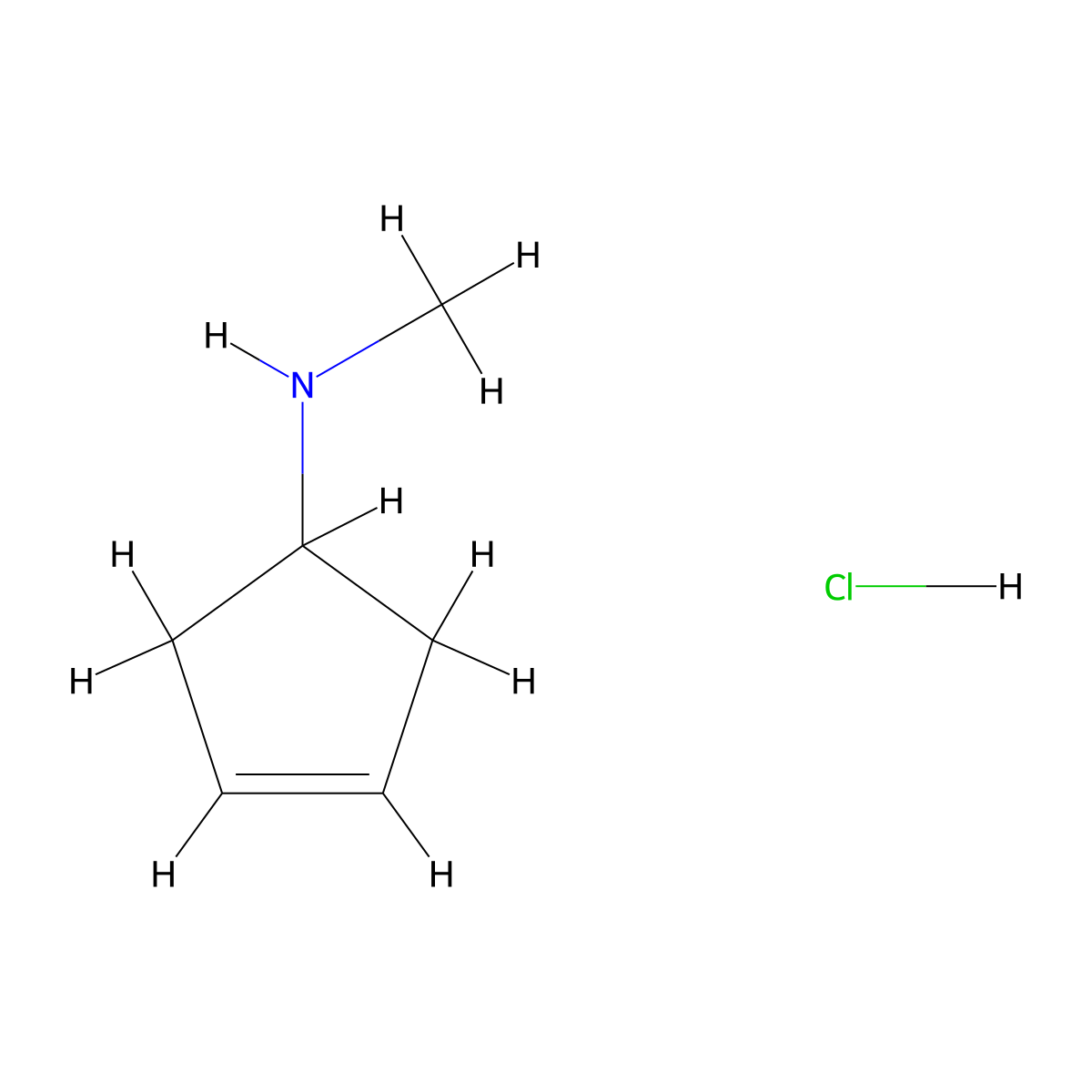 N-methylcyclopent-3-en-1-amine hydrochloride molecular structure, CAS 1333221-05-8