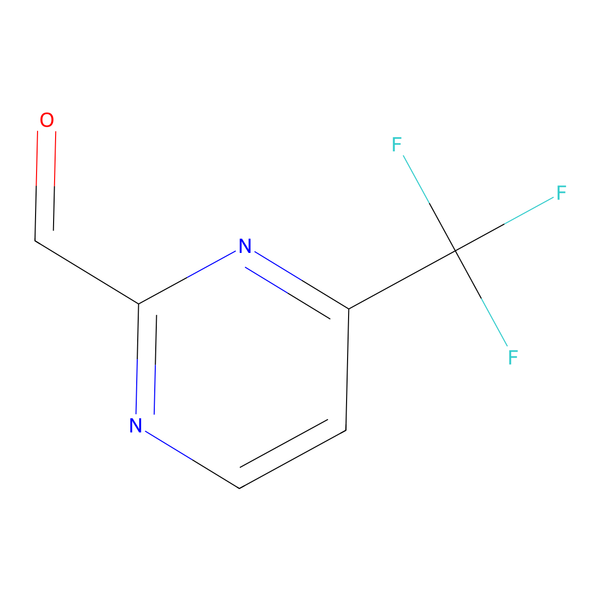 4-(Trifluoromethyl)pyrimidine-2-carbaldehyde molecular structure, CAS 1333222-14-2
