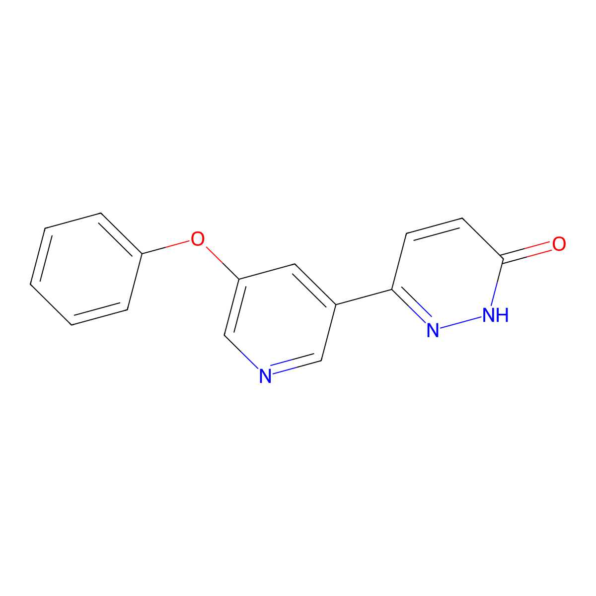 6-(5-phenoxypyridin-3-yl)pyridazin-3(2H)-one molecular structure, CAS 1333222-15-3
