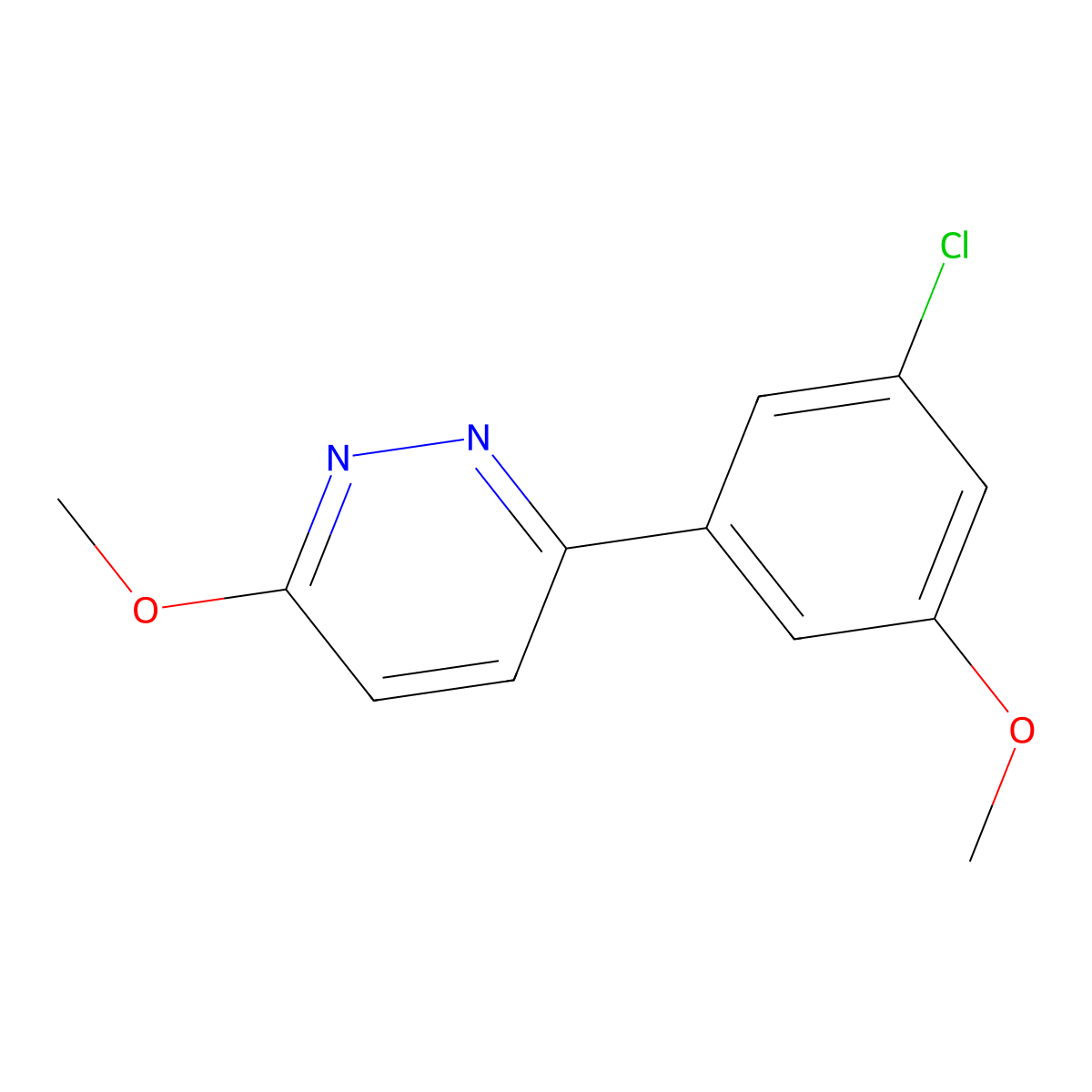 3-(3-Chloro-5-methoxyphenyl)-6-methoxypyridazine molecular structure, CAS 1333222-19-7