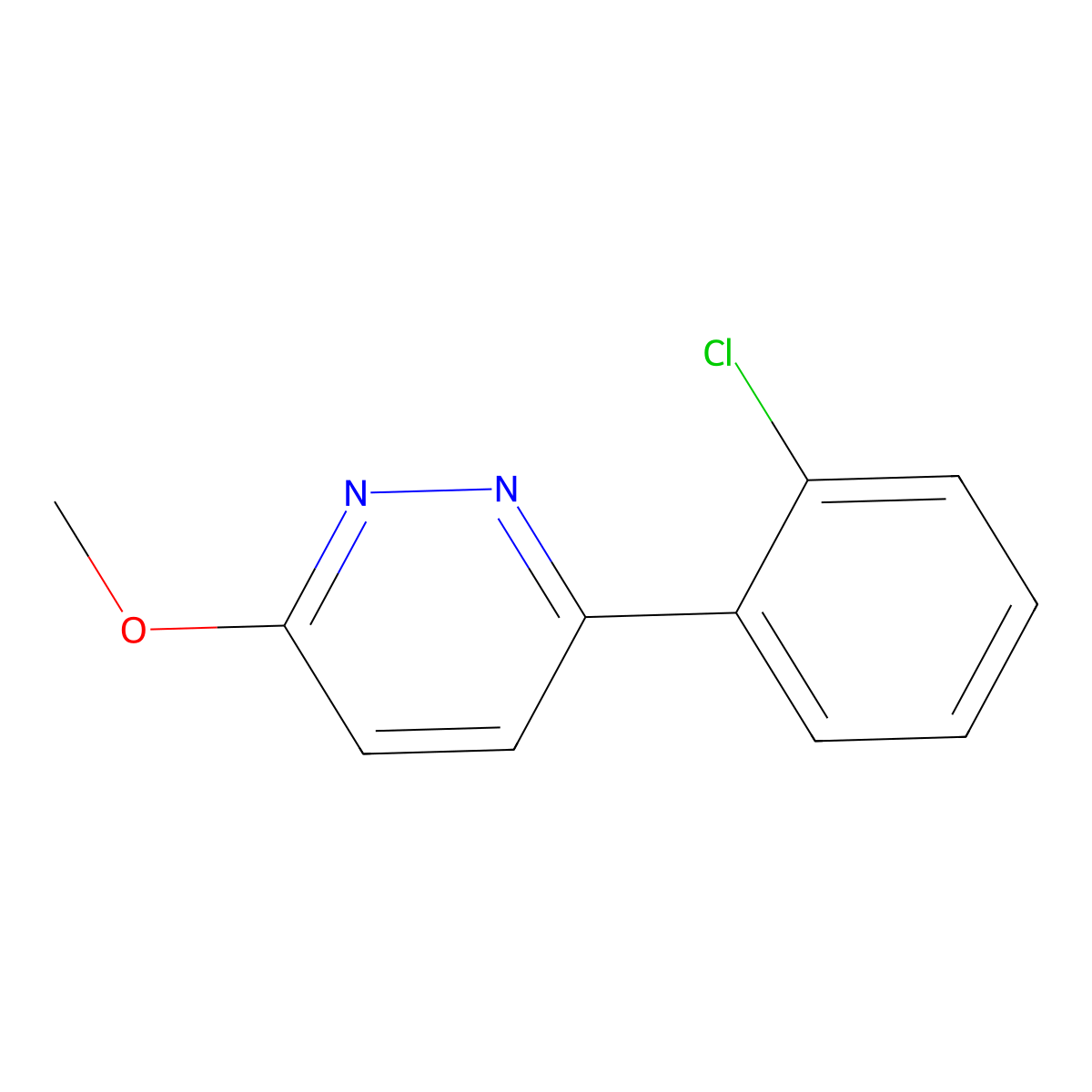3-(2-Chlorophenyl)-6-methoxypyridazine molecular structure, CAS 1333222-20-0