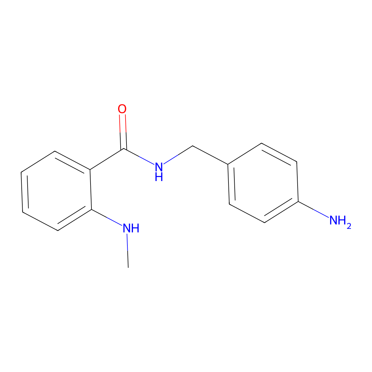 N-(4-aminobenzyl)-2-(methylamino)benzamide molecular structure, CAS 1333222-25-5