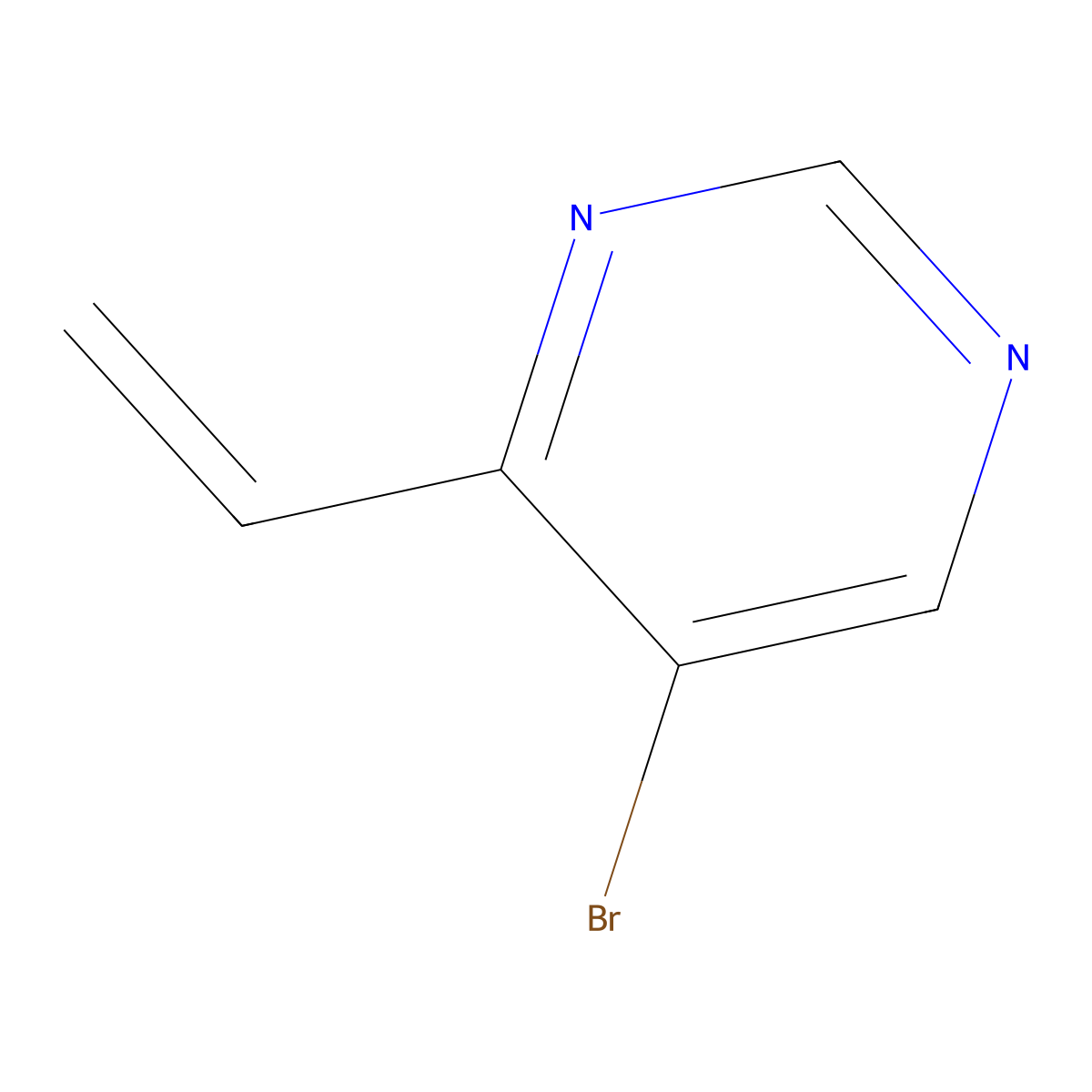 5-Bromo-4-vinylpyrimidine molecular structure, CAS 1333222-29-9