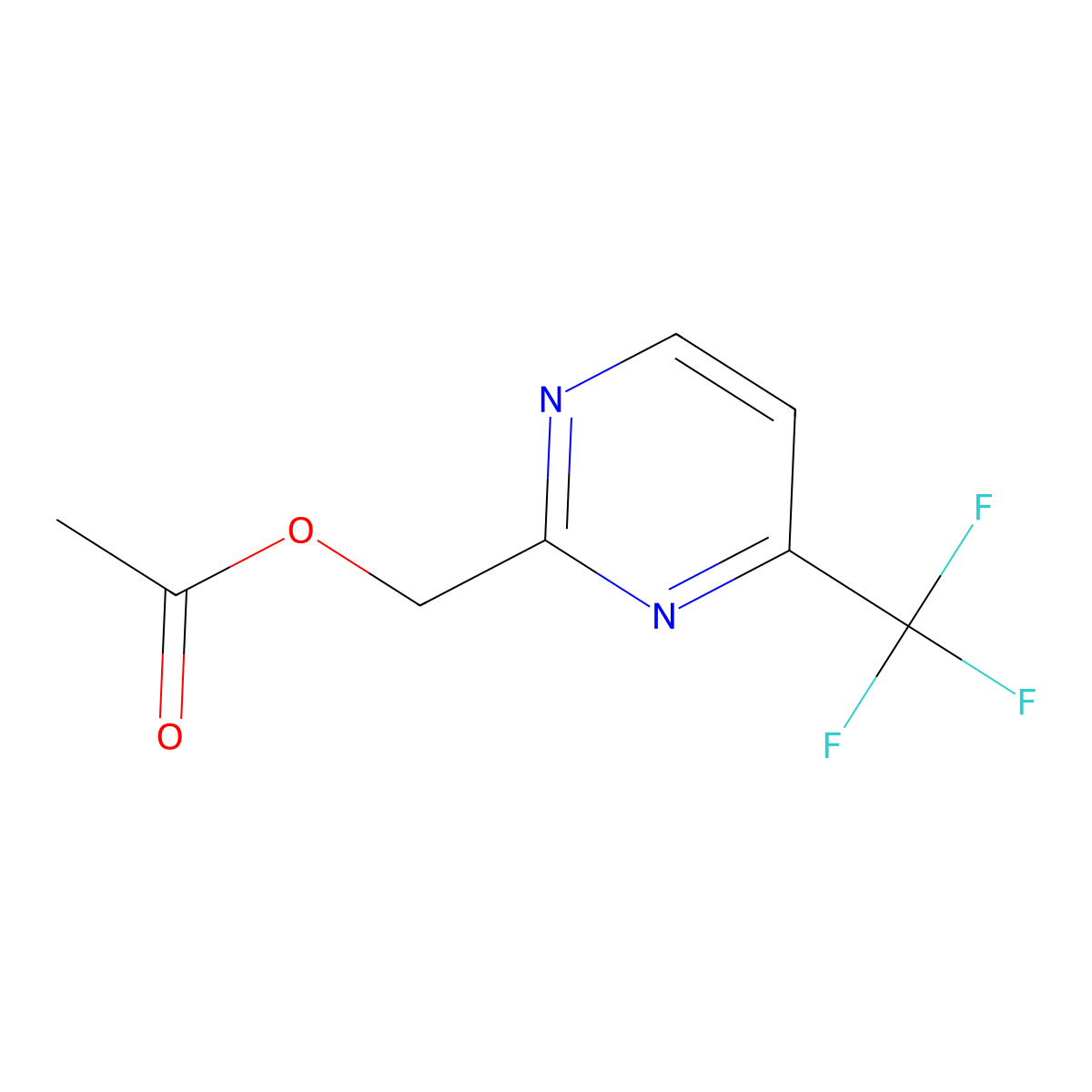 (4-(Trifluoromethyl)pyrimidin-2-yl)methyl acetate molecular structure, CAS 1333222-31-3