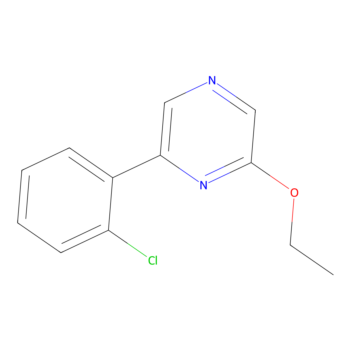 2-(2-Chlorophenyl)-6-ethoxypyrazine molecular structure, CAS 1333222-35-7