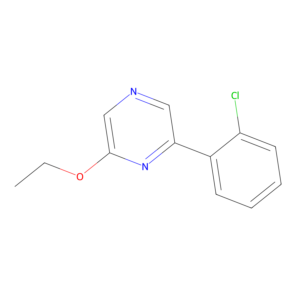 2-(2-Chlorophenyl)-6-ethoxypyrazine molecular structure, CAS 1333222-35-7