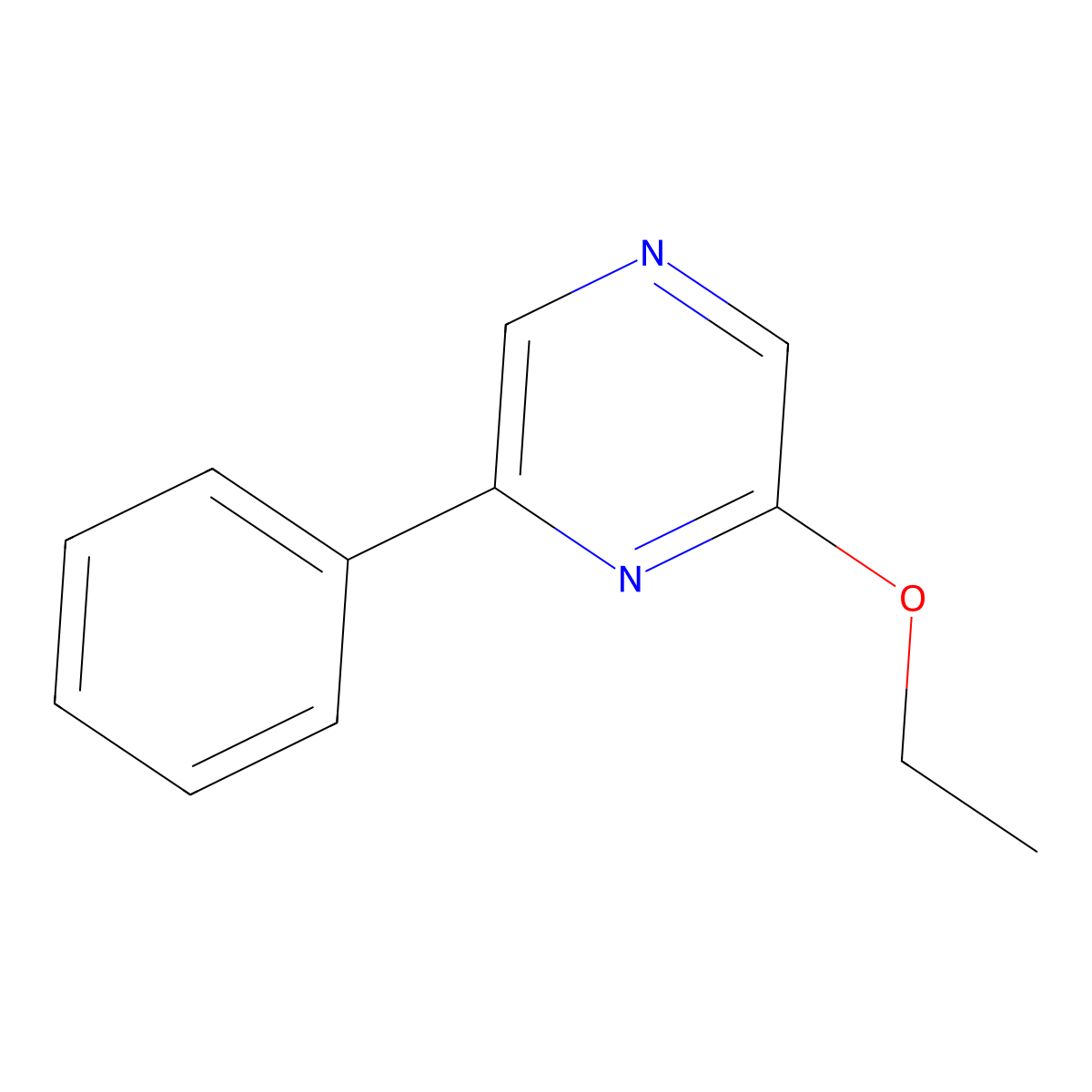 2-Ethoxy-6-phenylpyrazine molecular structure, CAS 1333222-36-8