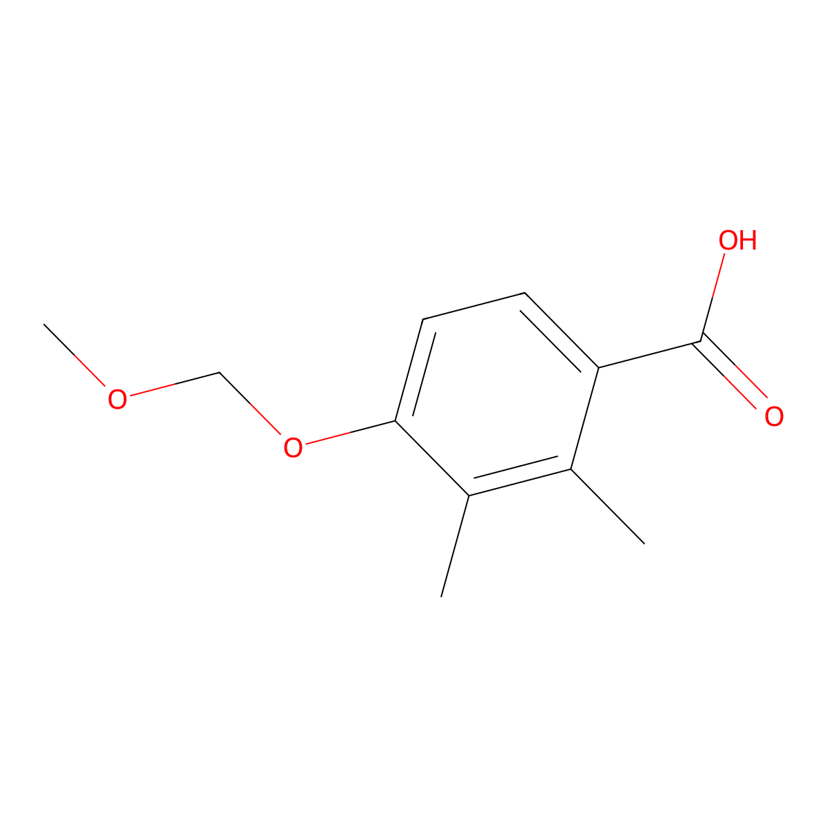 4-(Methoxymethoxy)-2,3-dimethylbenzoic Acid molecular structure, CAS 1333231-02-9