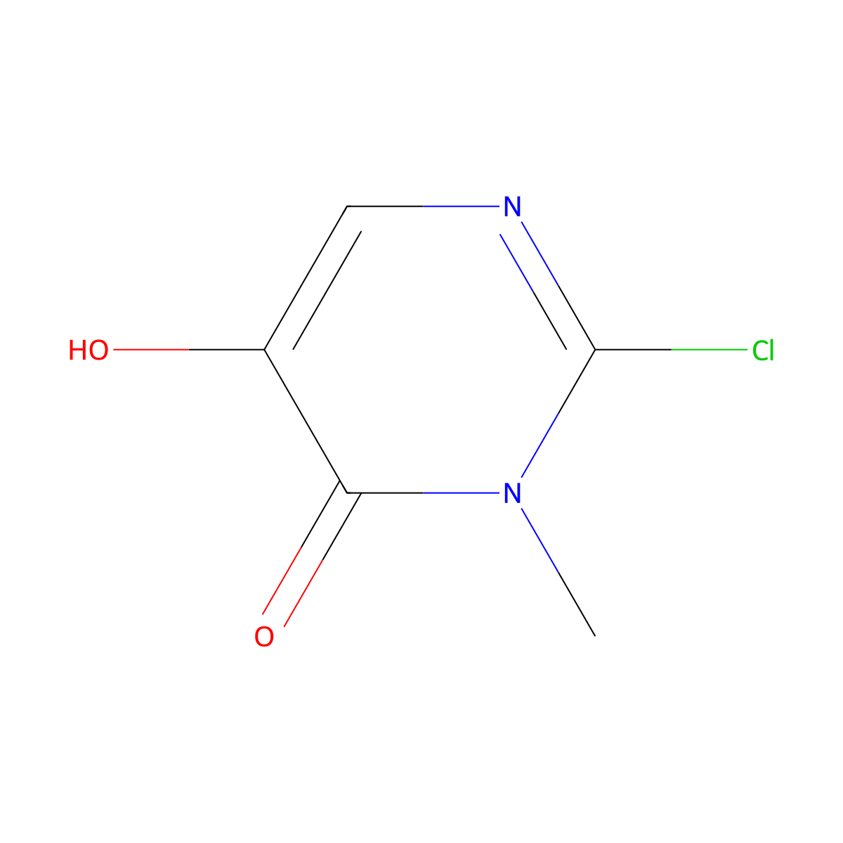 2-chloro-5-hydroxy-3-methylpyrimidin-4(3H)-one molecular structure, CAS 1333240-10-0